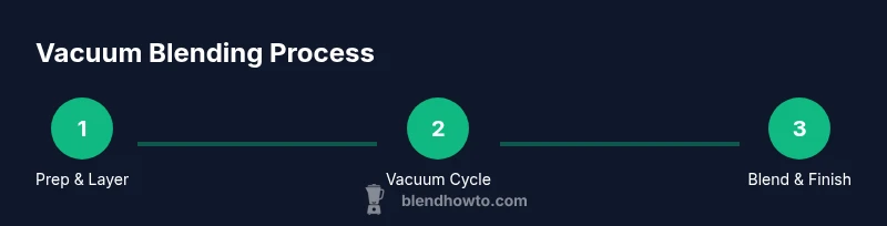 Infographic showing three-step vacuum blending process