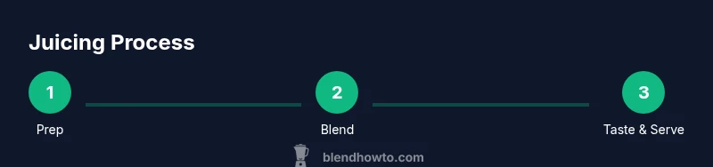 Process infographic for juicing with Vitamix