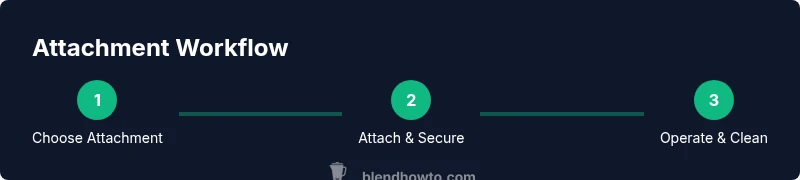Process diagram showing attachment workflow in a blender