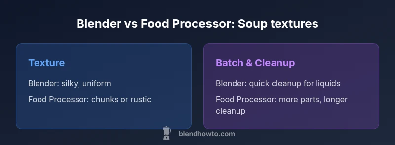 Comparison of blender vs food processor for soup textures