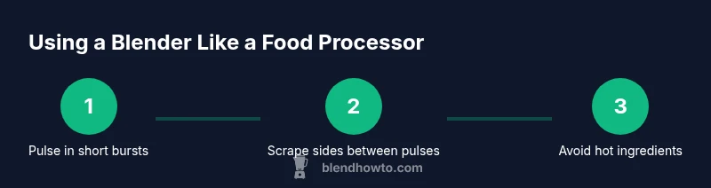 Process flow: blender used like food processor